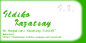 ildiko kazatsay business card